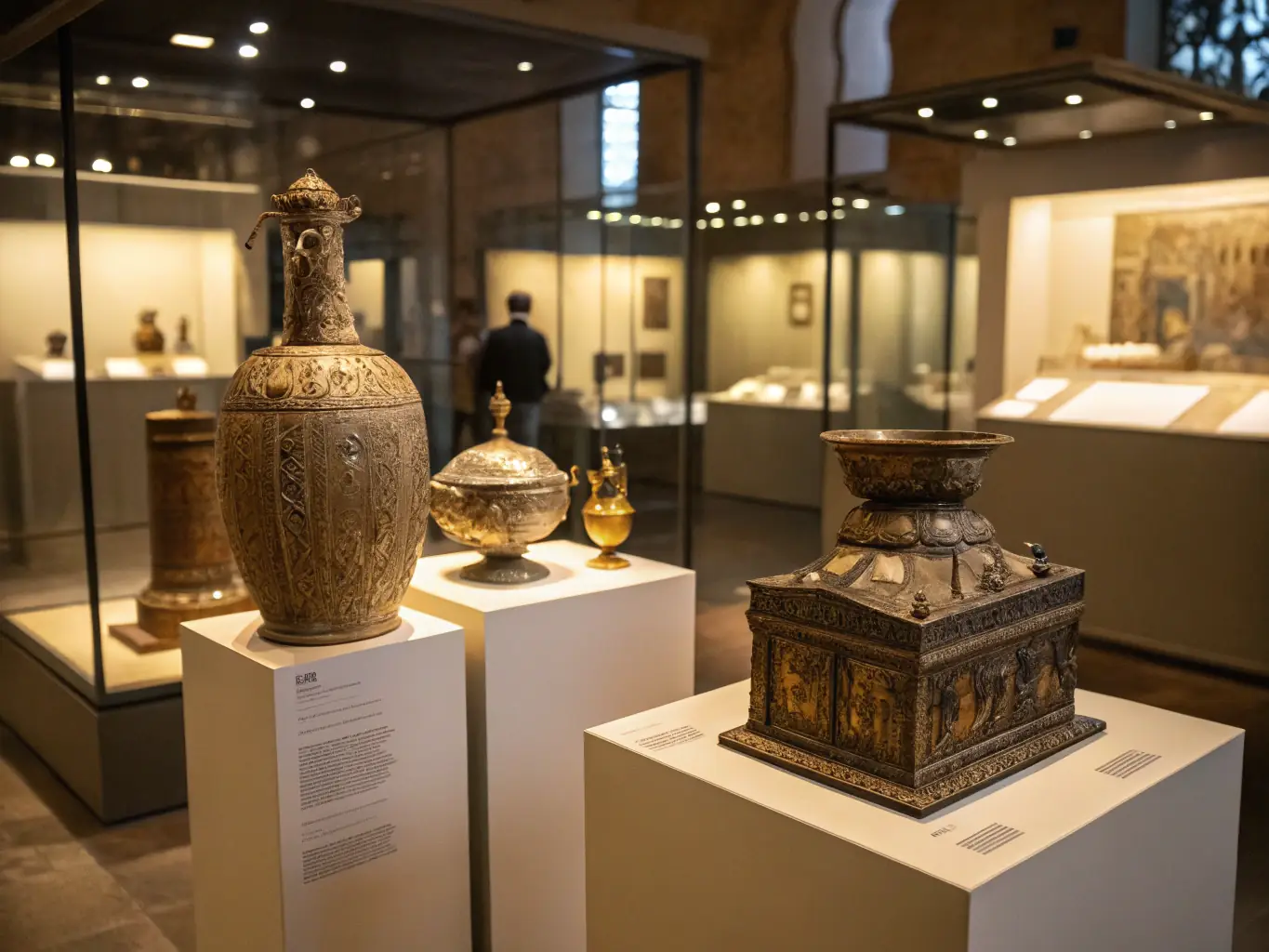 A photograph showcasing a restored artifact from an archaeological dig, displayed in a local museum, emphasizing the role of the organization in promoting cultural awareness.
